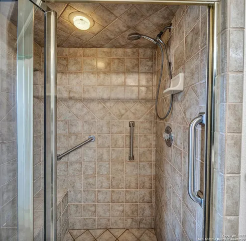 a view of a garden with an outdoor space