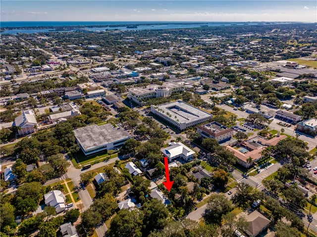 an aerial view of multiple house