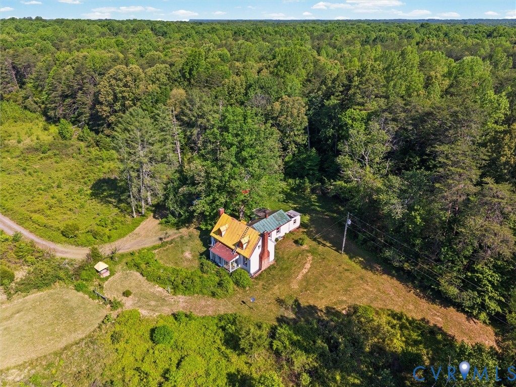 265 Signboard Road Bumpass, VA 23024 - Photo 2 of 39 Aerial perspective showcasing a secluded property