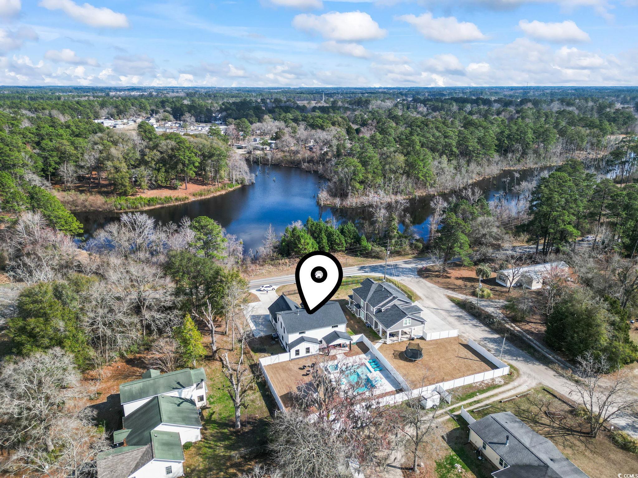 4860 Mill Pond Road Myrtle Beach, SC 29588 - Photo 6 of 40 Bird's eye view with a water view