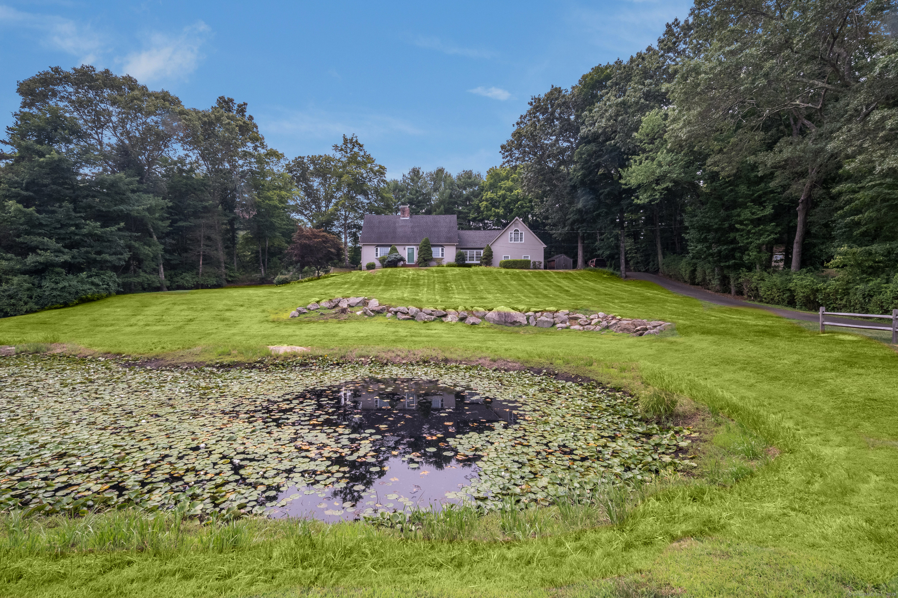 1270 Durham Road Guilford, CT 06437 - Photo 1 of 1 1270 Durham Road is set back from the road down a long drive over a small bridge.