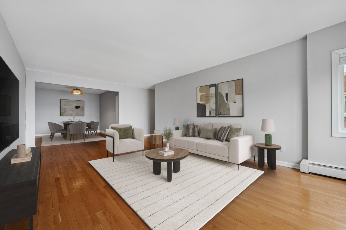 2033 Sherman Avenue, Unit 504 Evanston, IL 60201 - Photo 5 of 23 a living room with furniture and a wooden floor