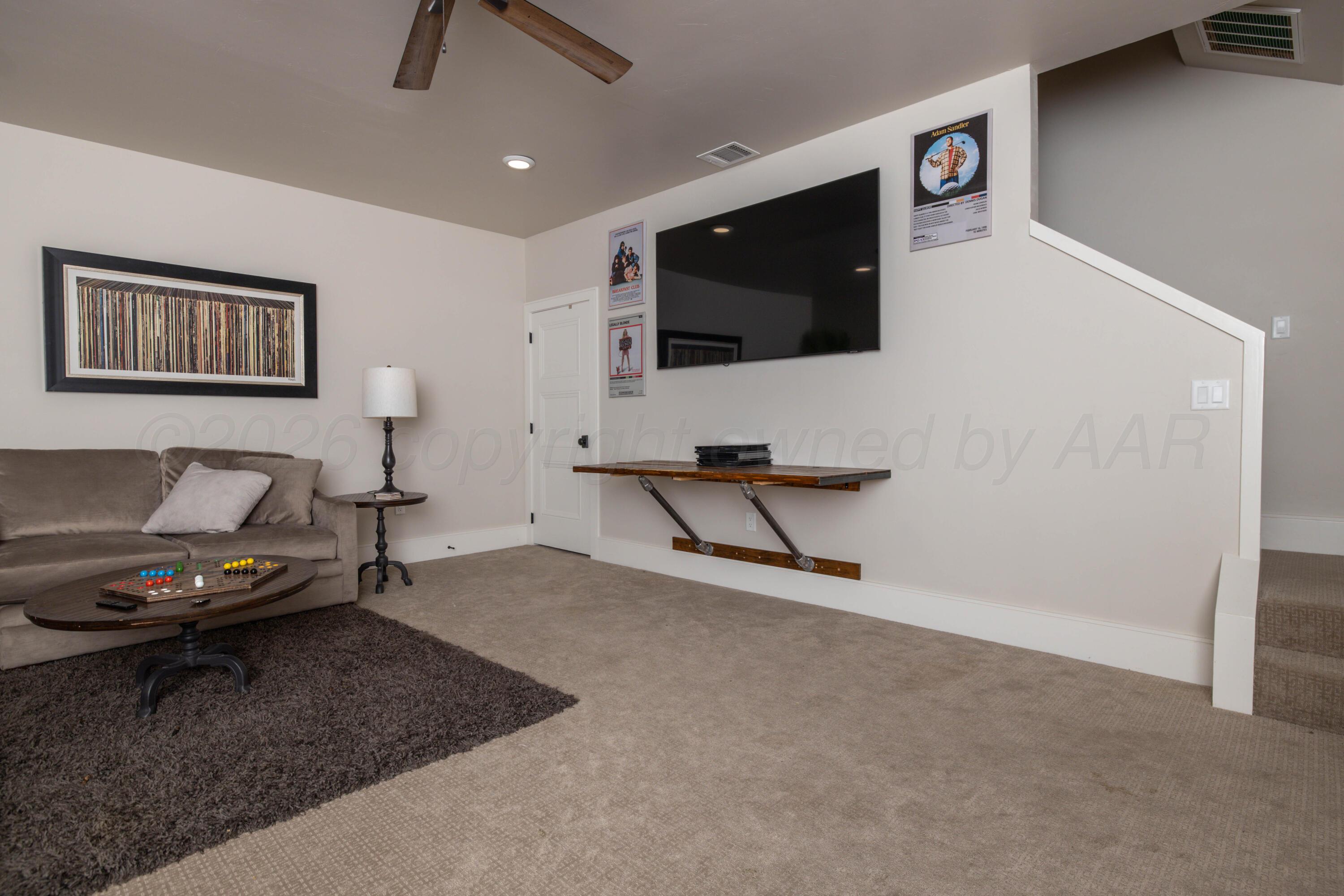 4508 South Rocking Chair Lane Amarillo, TX 79124 - Photo 32 of 48 a living room with furniture and a flat screen tv