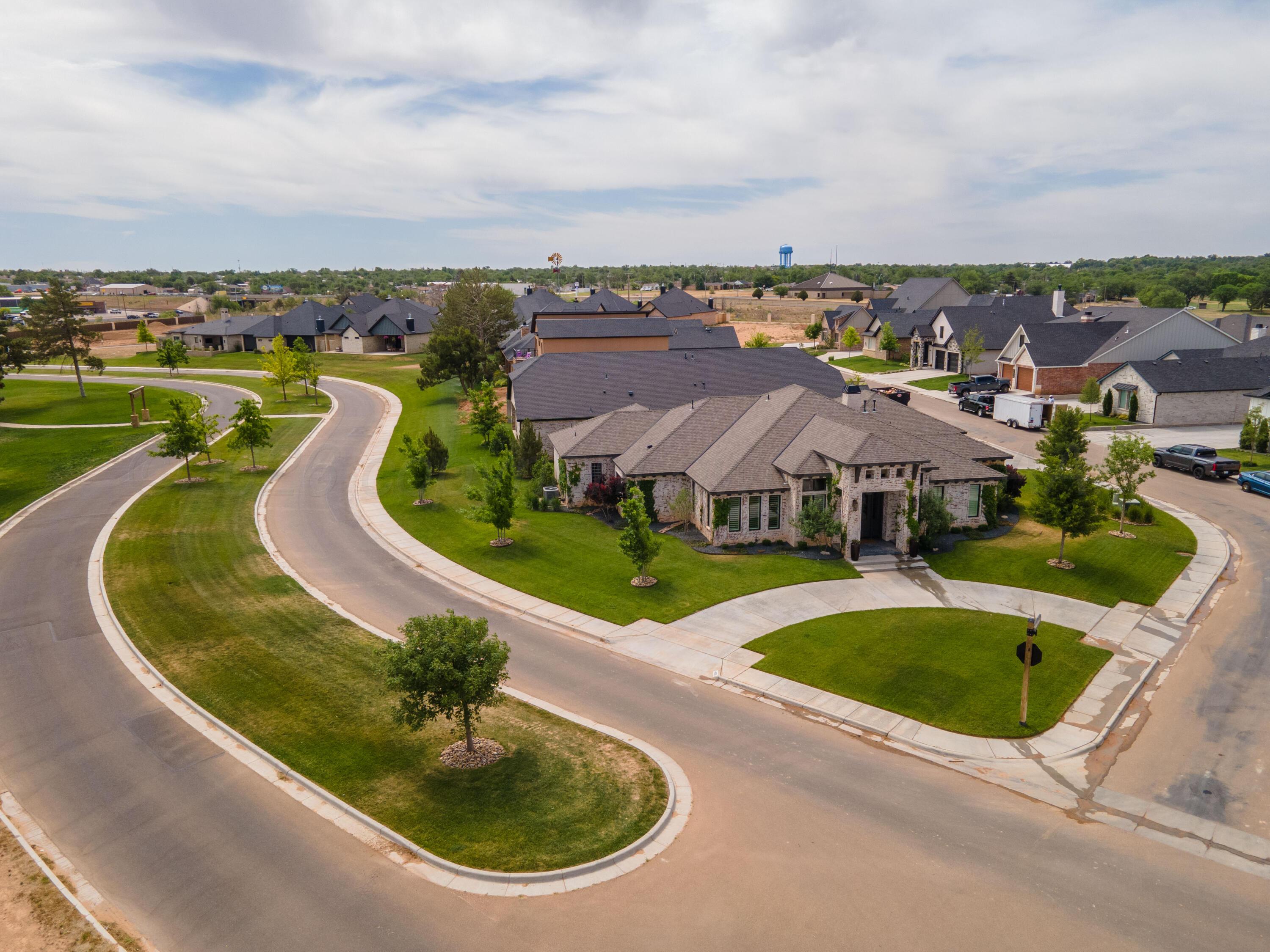 4508 South Rocking Chair Lane Amarillo, TX 79124 - Photo 48 of 48 an aerial view of residential houses with outdoor space and swimming pool
