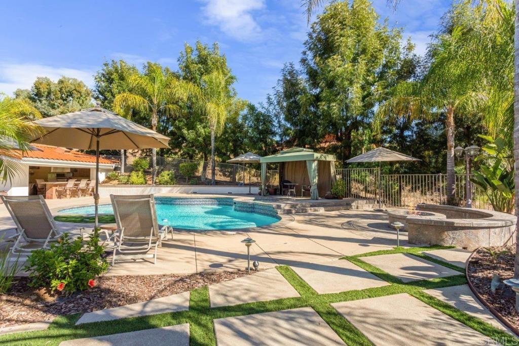 9369 Quail Canyon Road El Cajon, CA 92021 - Photo 32 of 43 a garden view with a seating space
