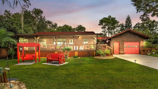 a front view of a house with porch