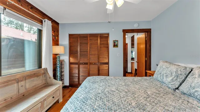 a view of a lake with houses