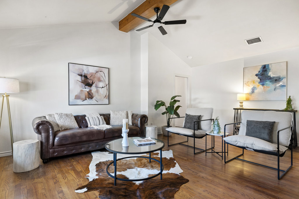 2008 Matthews Lane Austin, TX 78745 - Photo 12 of 36 From quiet mornings to lively get-togethers, this living room adapts to every moment without ever losing its laid-back Austin energy
