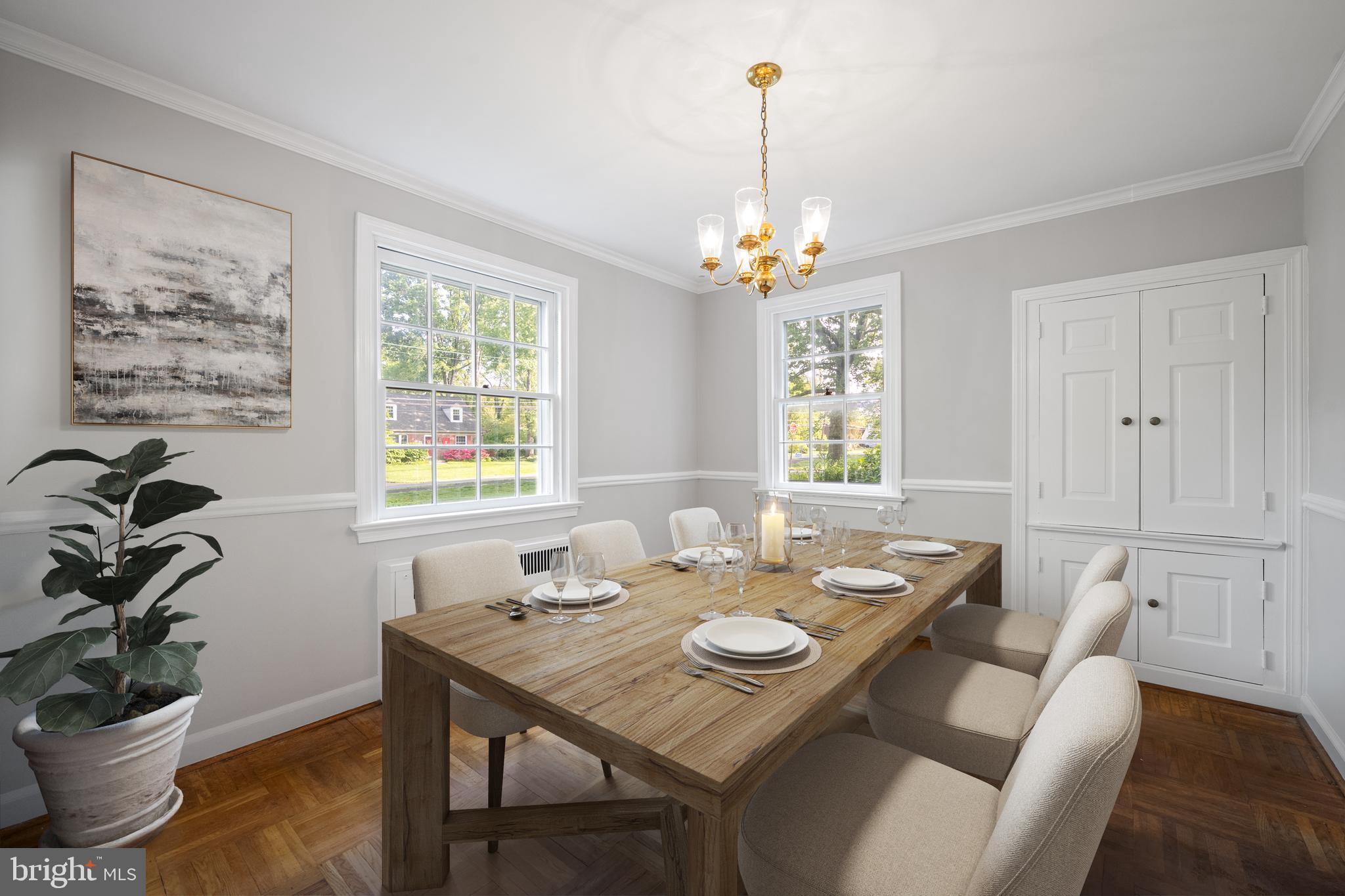 213 East Rose Valley Road Wallingford, PA 19086 - Photo 9 of 33 Dining Room - Virtually Staged