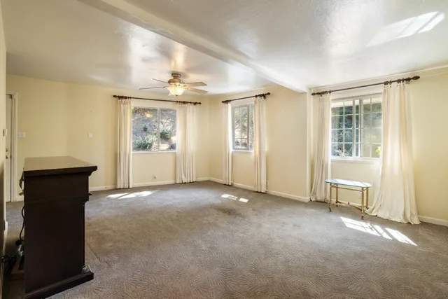 an empty room with a window