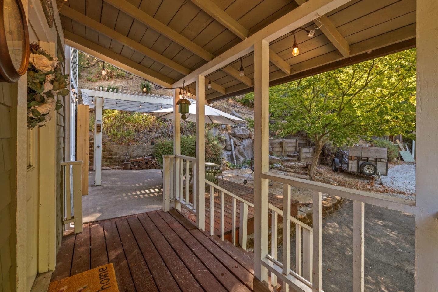 600 Cook Way Ben Lomond, CA 95005 - Photo 68 of 85 a view of a balcony with wooden floor