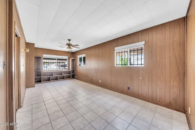 a view of an empty room and window