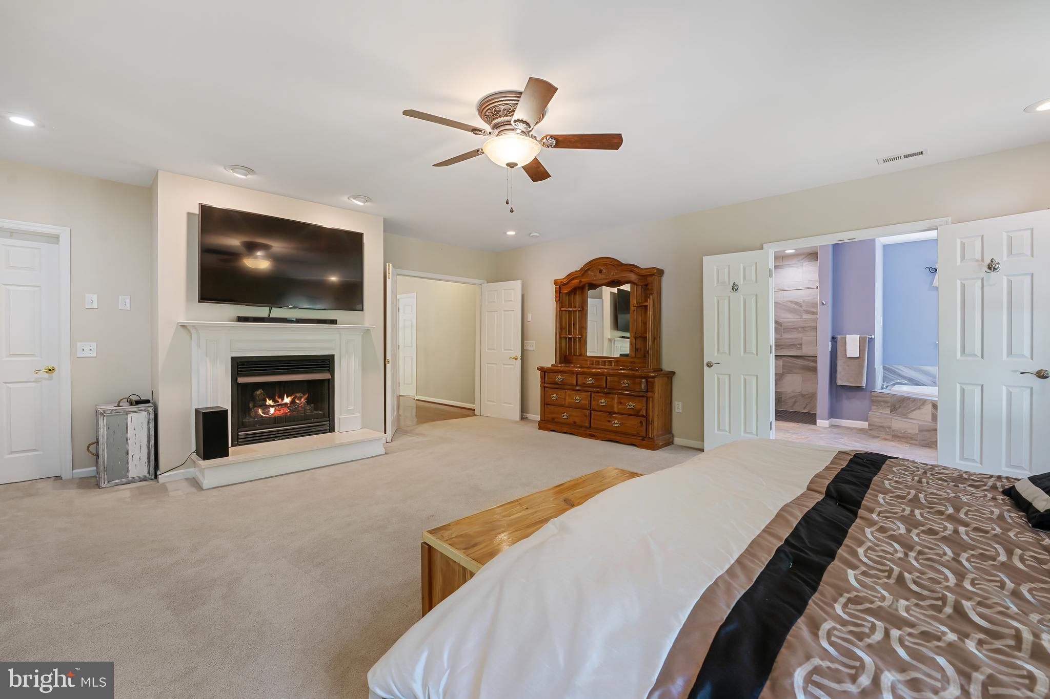 9361 Keyser Road Nokesville, VA 20181 - Photo 55 of 83 Primary-suite bedroom with propane fireplace