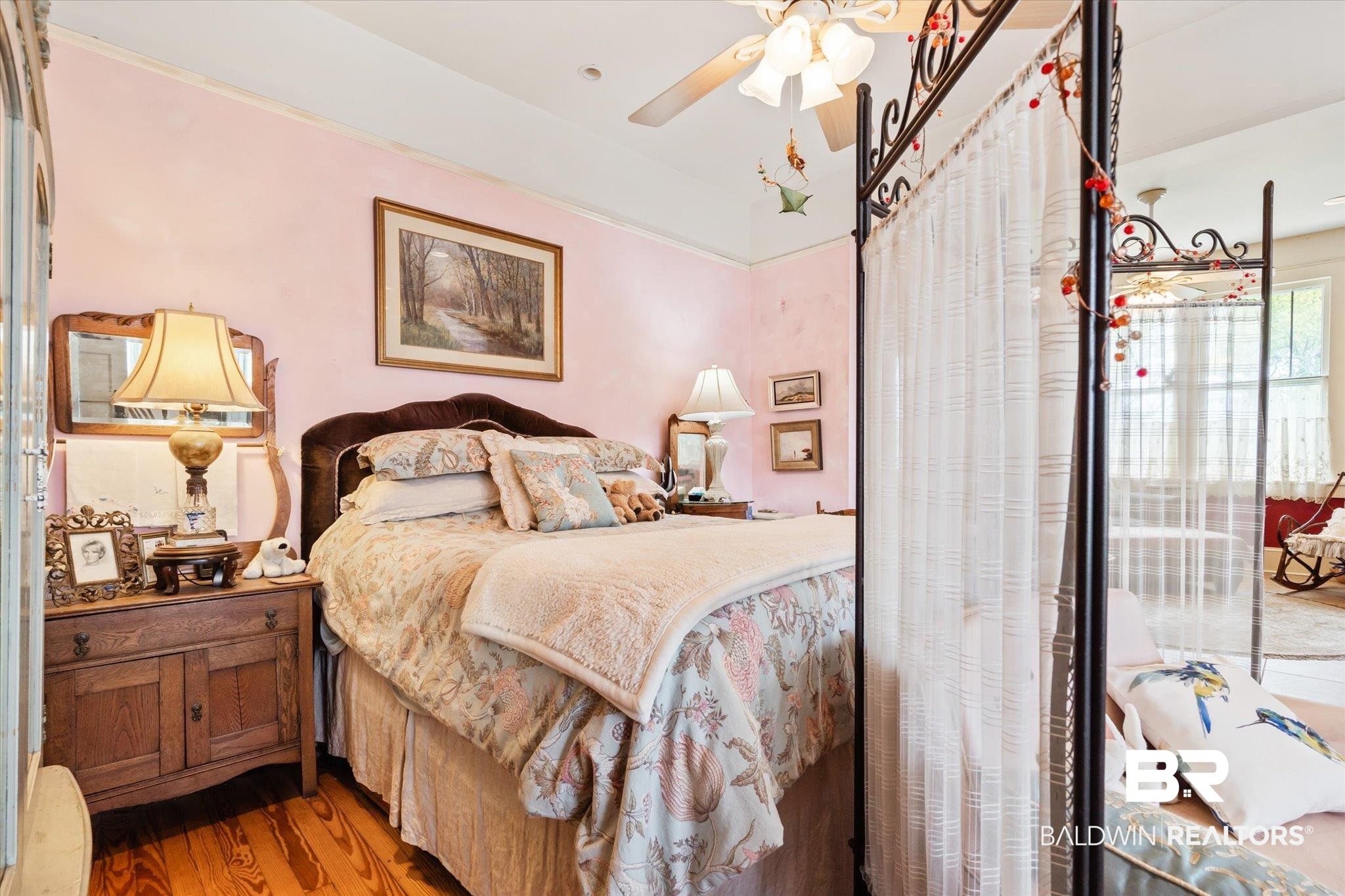 12 Lebaron Street Mobile, AL 36602 - Photo 14 of 37 Bedroom featuring ceiling fan and hardwood / wood-style floors