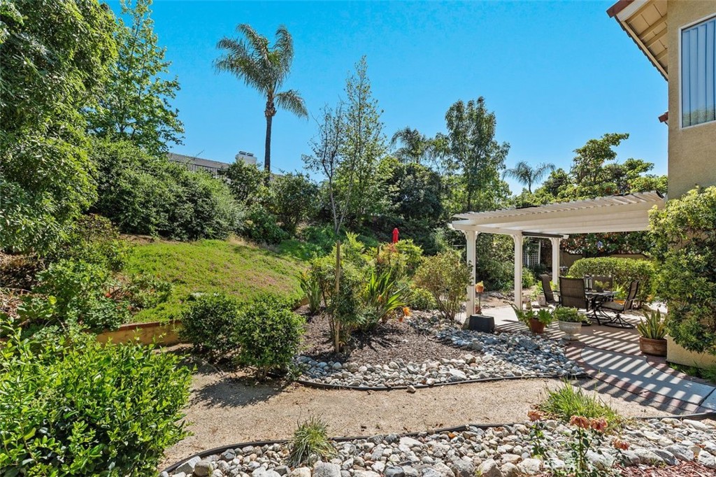 305 Mission Grove Parkway North Riverside, CA 92506 - Photo 43 of 49 a view of a patio with table and chairs potted plants and large tree