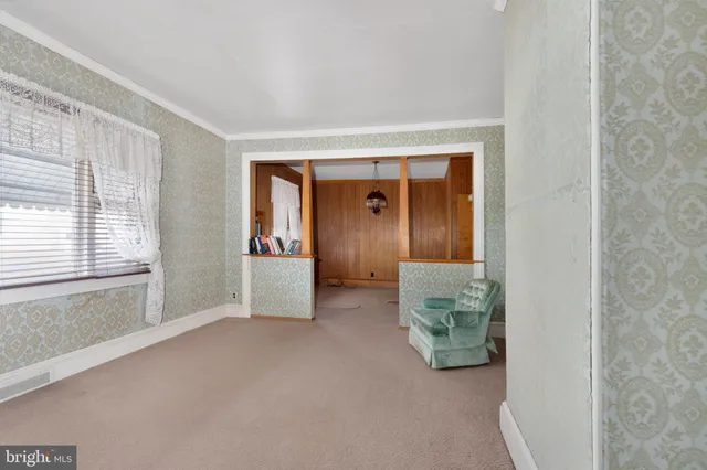 an empty room with window