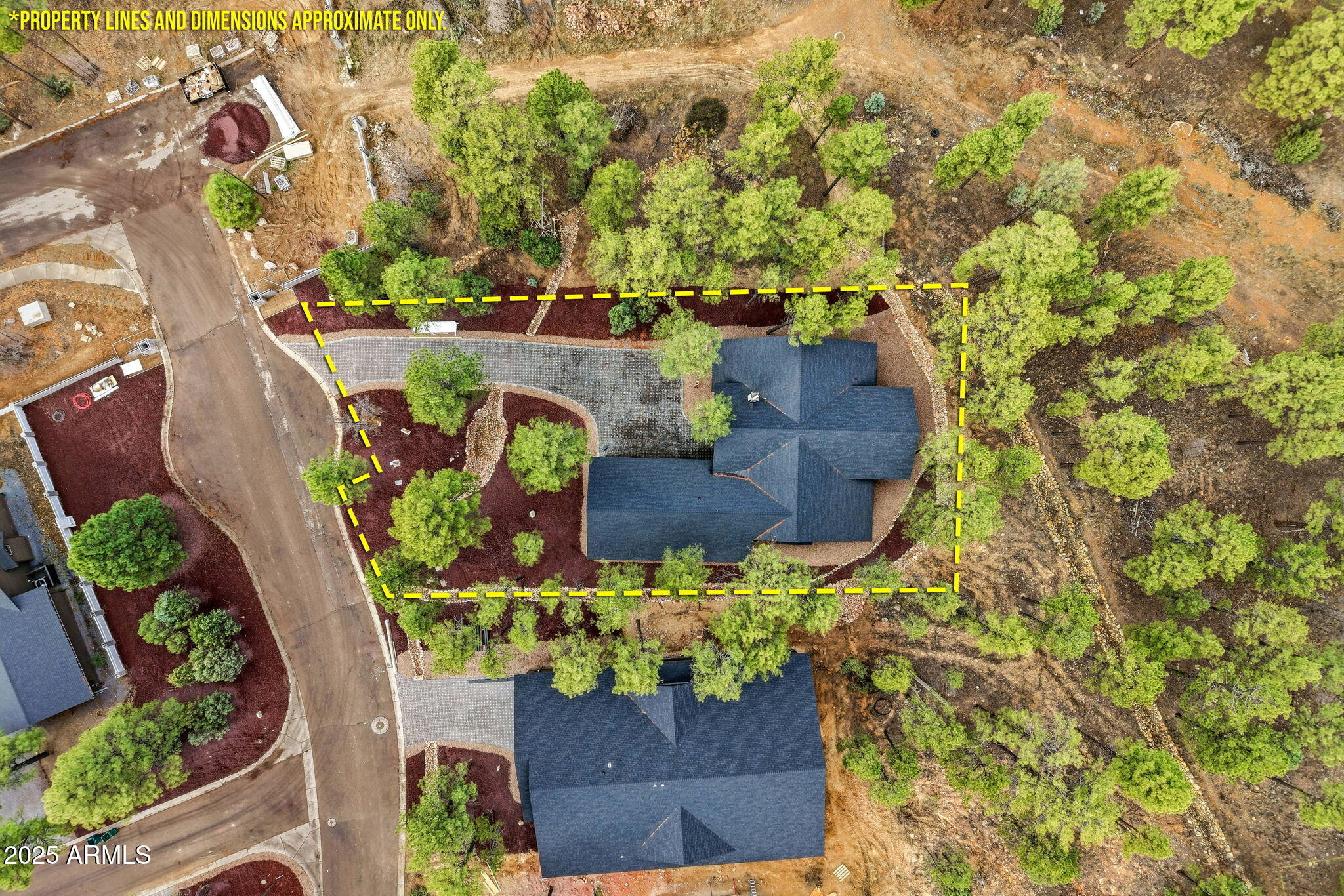 2400 West Bench Road Show Low, AZ 85901 - Photo 36 of 37 aerial view of a house with a yard and large trees