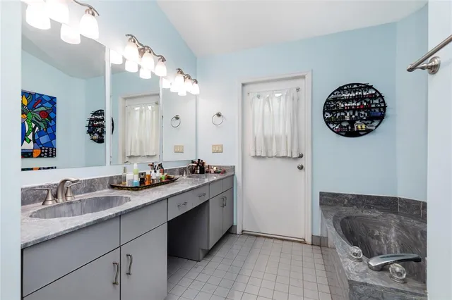 a potted plant sitting in front of a door