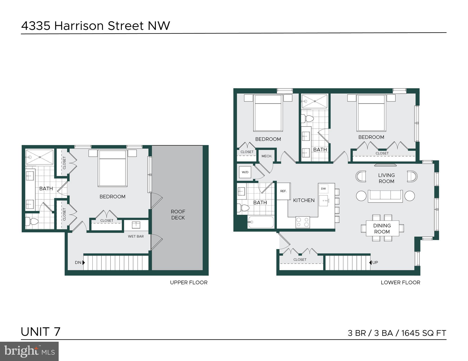 4335 Harrison Street Northwest, Unit 7 Washington, DC 20015 - Photo 9 of 9 Unit 7 floor plan