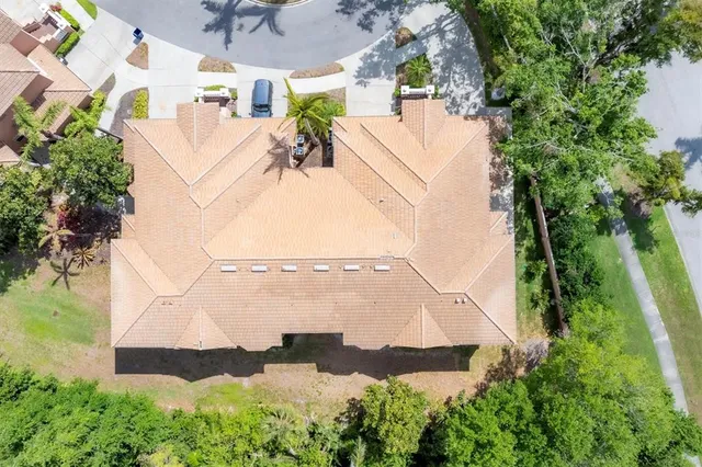 an aerial view of multiple house