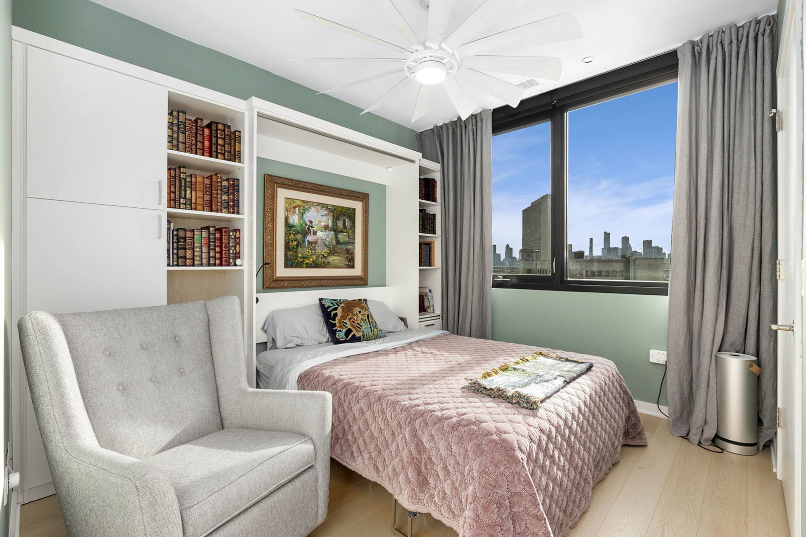 1648 West Division Street, Unit 703 Chicago, IL 60622 - Photo 21 of 41 a bedroom with a large bed and a large window