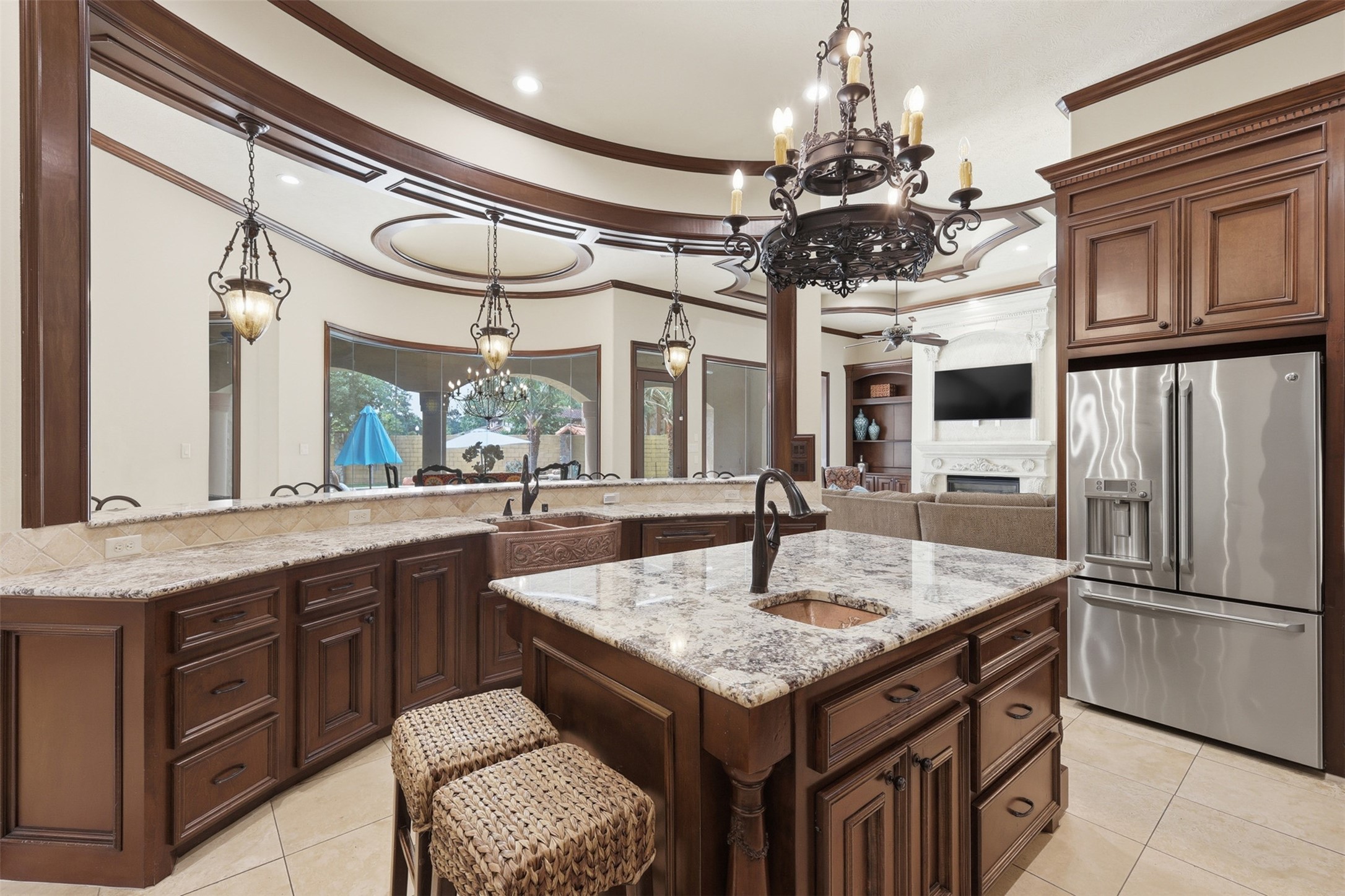 14 Post Shadow Estate Drive Spring, TX 77389 - Photo 13 of 49 a kitchen with stainless steel appliances granite countertop a sink refrigerator and cabinets