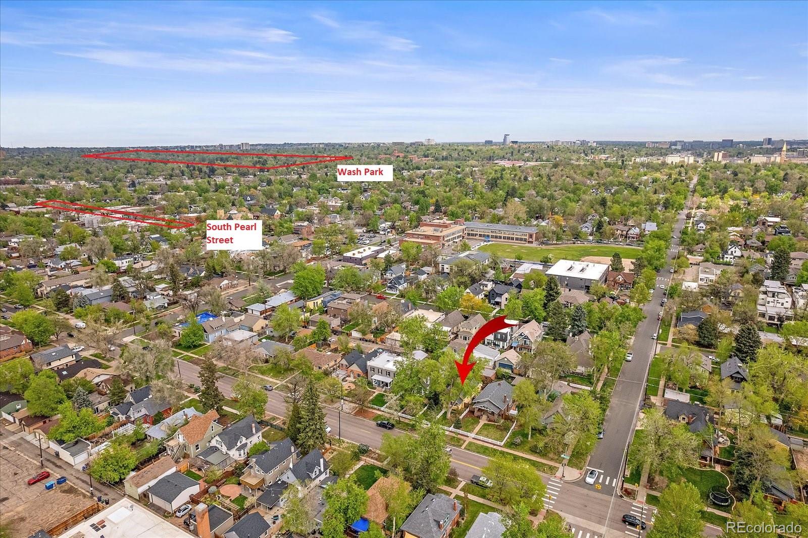 1776 South Logan Street Denver, CO 80210 - Photo 19 of 21 an aerial view of multiple house
