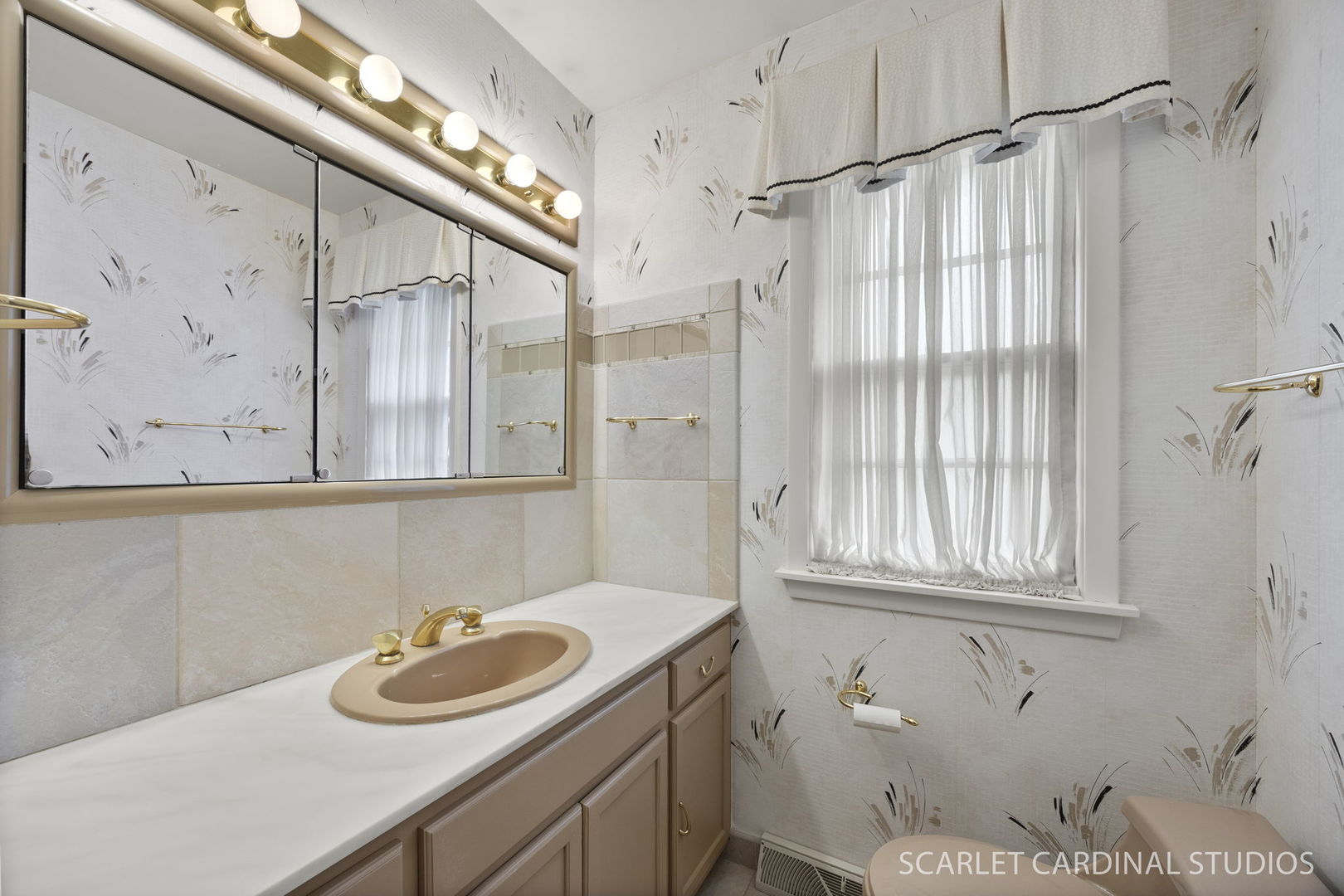 110 Travers Avenue Wheaton, IL 60187 - Photo 6 of 15 a bathroom with a sink and a mirror
