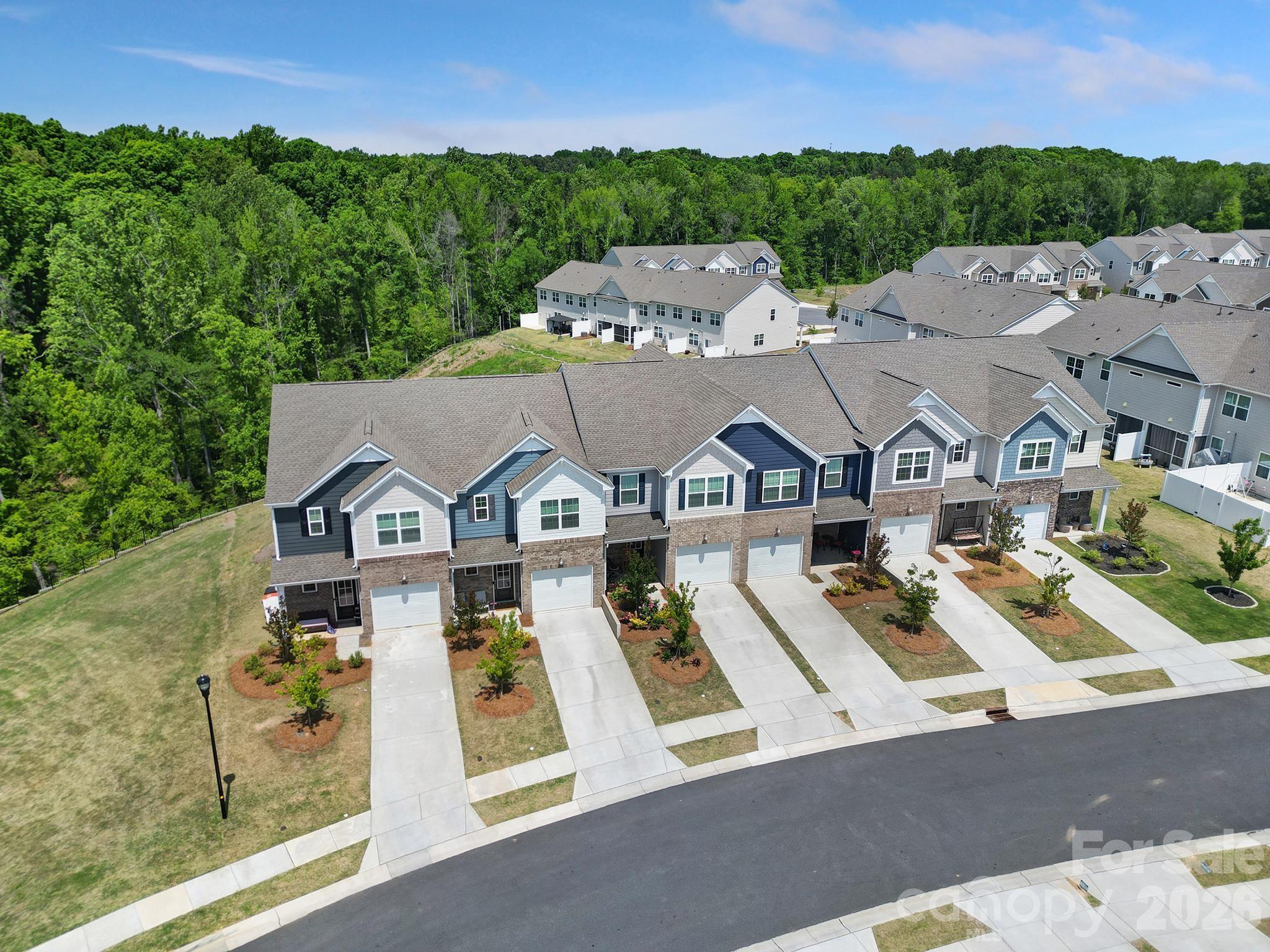 8042 Scarlet Maple Lane Fort Mill, SC 29708 - Photo 34 of 37 an aerial view of residential houses with outdoor space and trees
