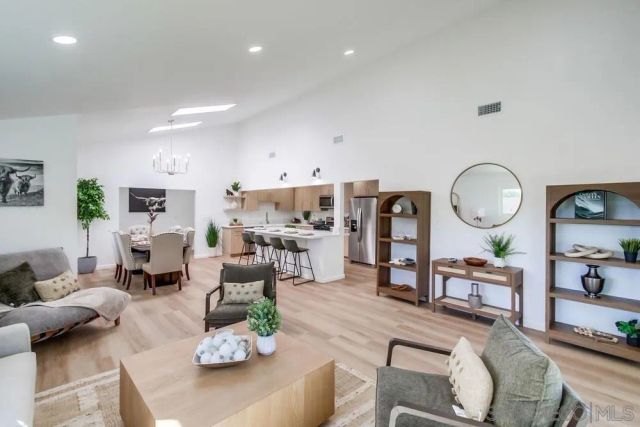 a bedroom with a bed and furniture