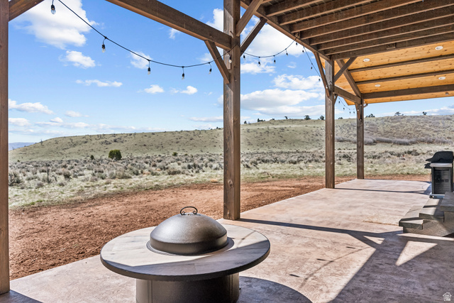 46997 West Thunder Road Fruitland, UT 84027 - Photo 42 of 49 View of patio / terrace featuring a view of countryside and area for grilling