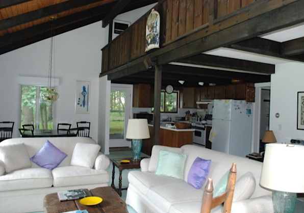 12 Old Tree Farm Road Stockbridge, MA 01266 - Photo 3 of 18 a living room with furniture and kitchen view