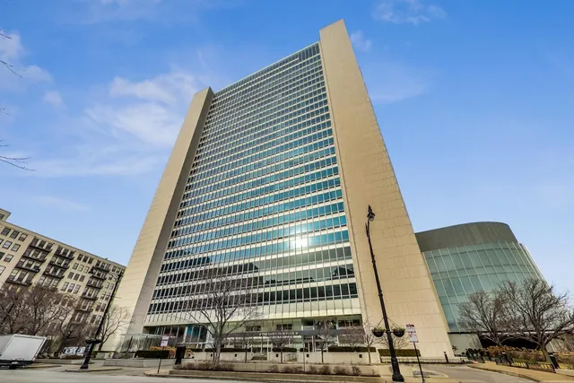 a front view of a building