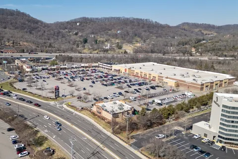 an aerial view of city