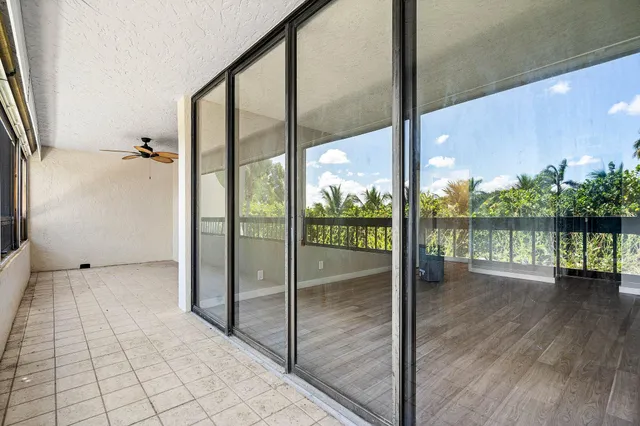 wooden floor with a balcony