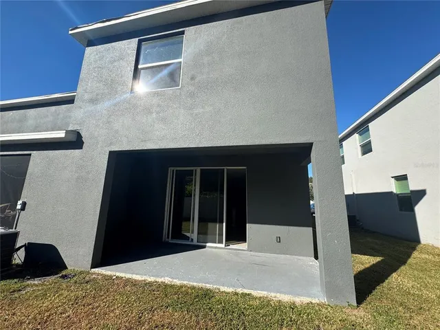 a view of a black and white door
