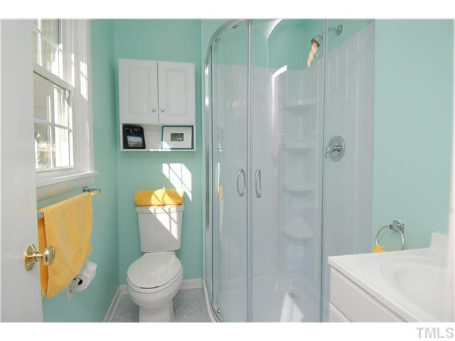 1919 Ruffin Street Durham, NC 27704 - Photo 20 of 25 Master bedroom has its own private bathroom and shower. New fixtures and cabinets. New GFCI outlet by the sink. Master Bath/Spa