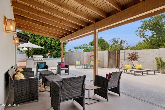 a view of outdoor seating