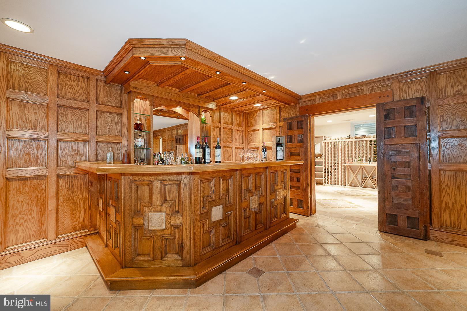 577 Tory Hill Road Devon, PA 19333 - Photo 40 of 63 Custom Wet Bar w/ Recessed Lighting