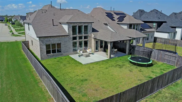 an aerial view of multiple house