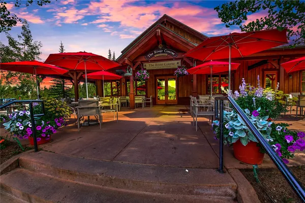 a view of a chairs and tables in the patio