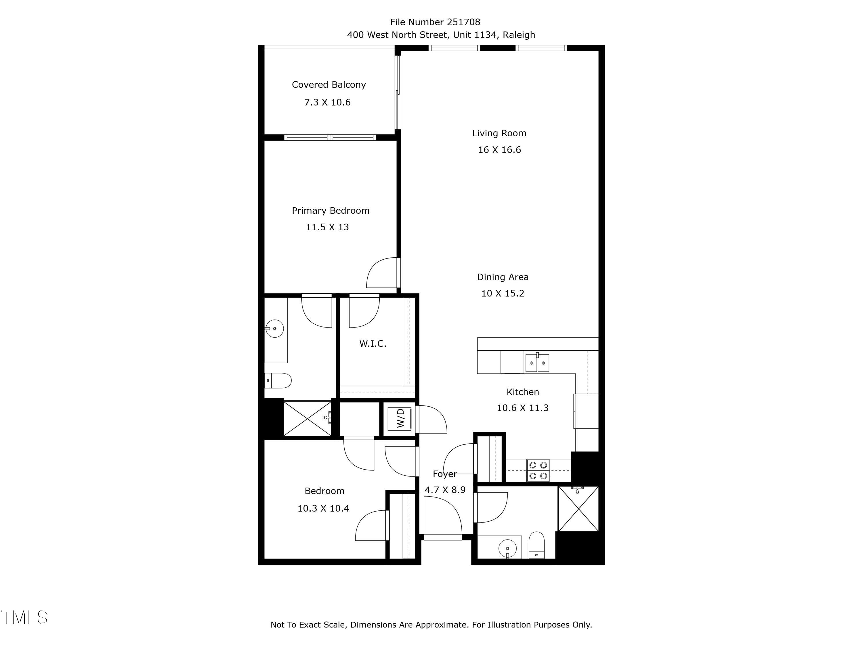 400 West North Street, Unit 1134 Raleigh, NC 27603 - Photo 39 of 39 251708 floorplan