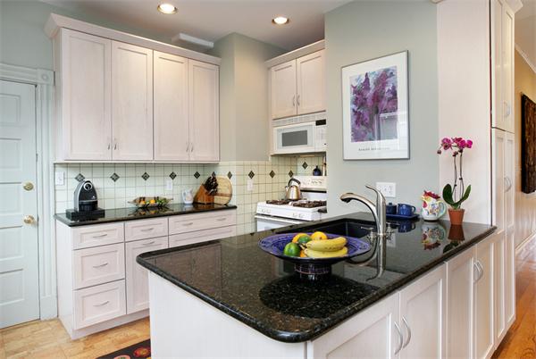 44 Harrison Street, Unit 2 Brookline, MA 02446 - Photo 6 of 6 a kitchen with a stove a sink and cabinets