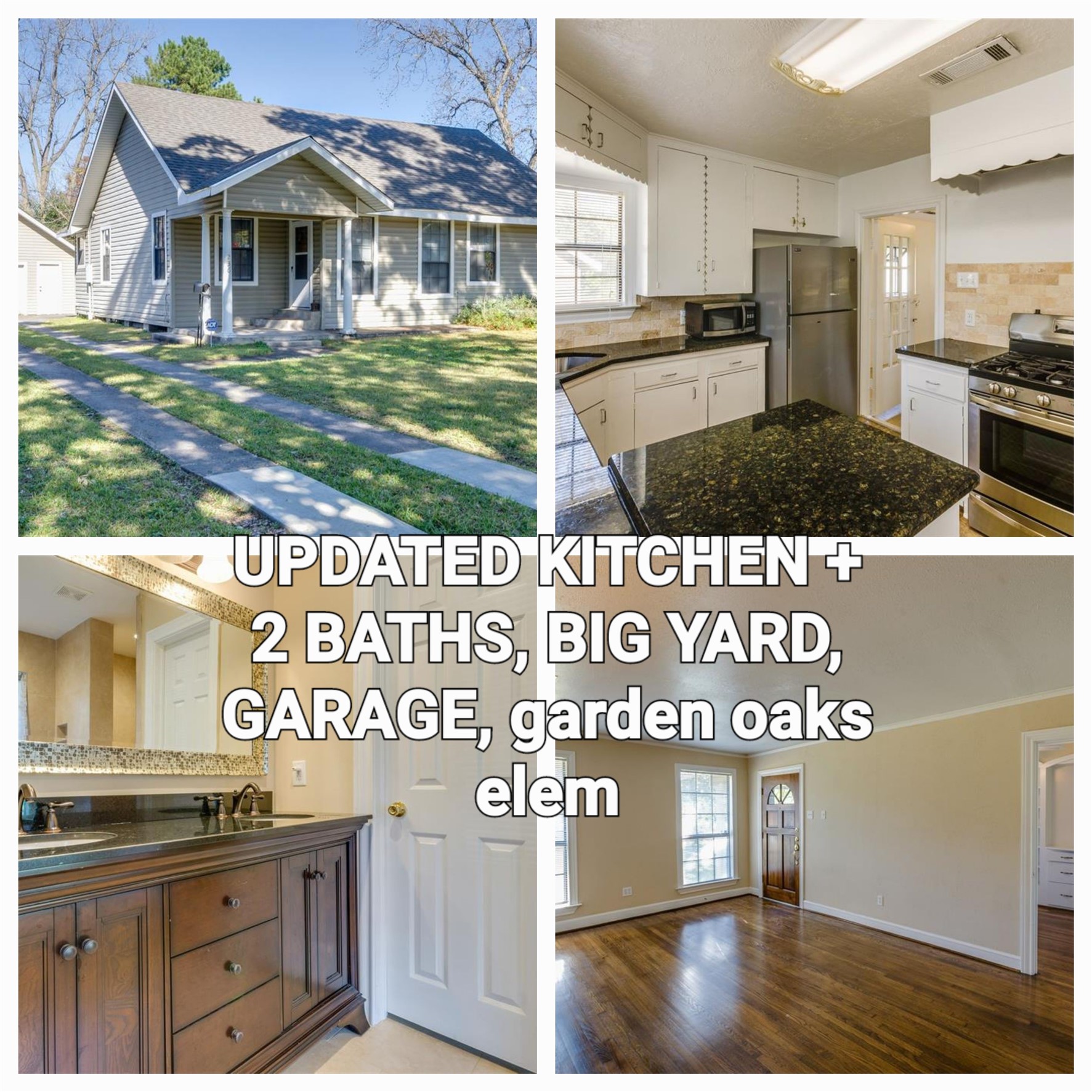 236 West 31st Street Houston, TX 77018 - Photo 1 of 36 Garden Oaks, quiet residential street, 3 bedroom 2 full bathroom, garage, full hardwood floors thruout, kitchen updates, all appls included