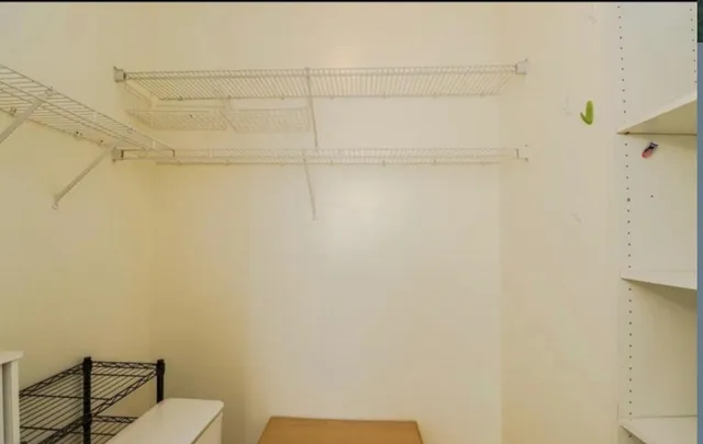 a bathroom with a shower curtain