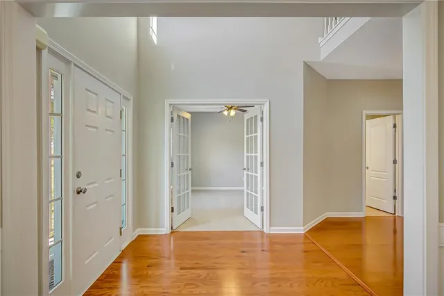 a view of an empty room with window