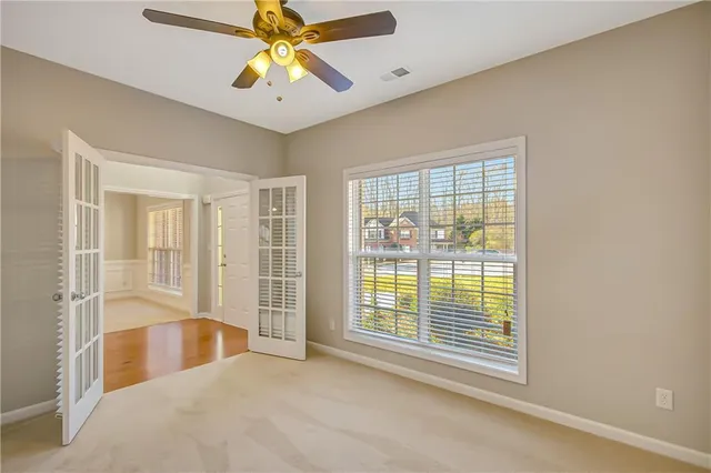 a view of entryway with wooden floor