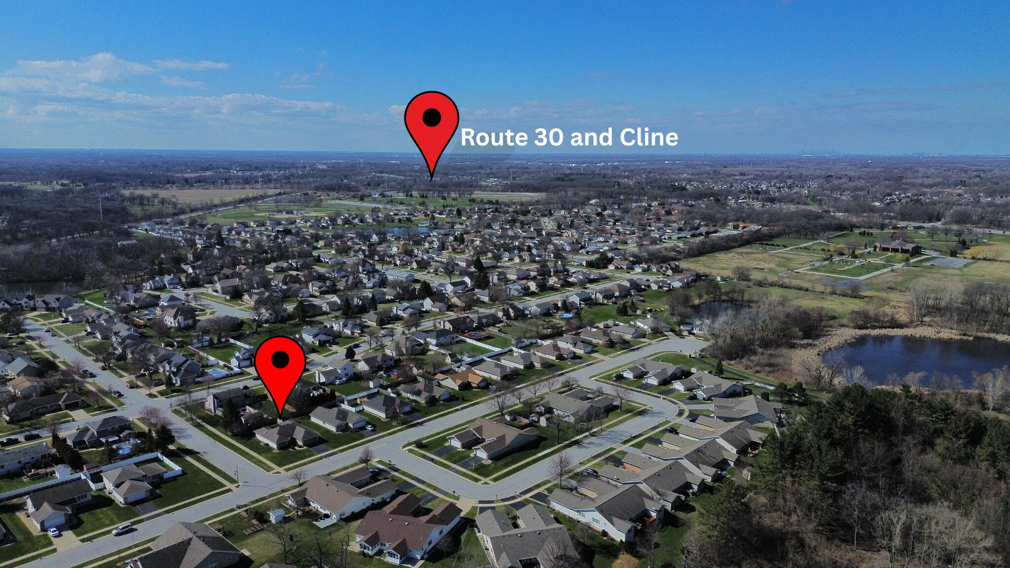 2962 Liberty Drive Crown Point, IN 46307 - Photo 15 of 18 an aerial view of a city