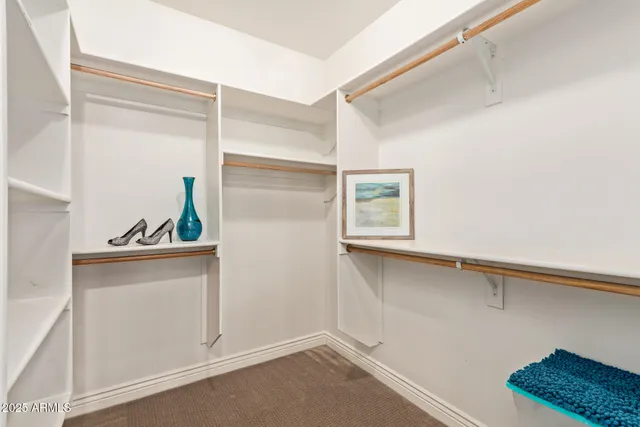 a close view of closet