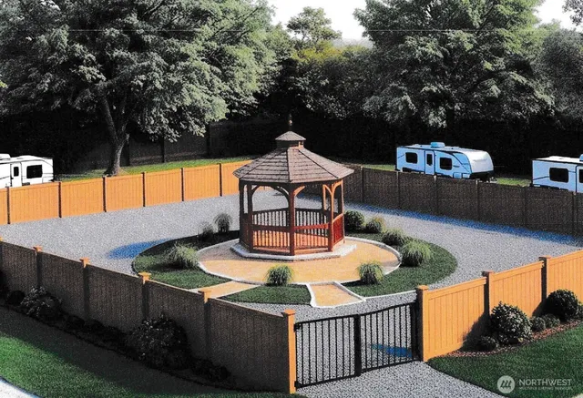 a view of a swimming pool with a lounge chair